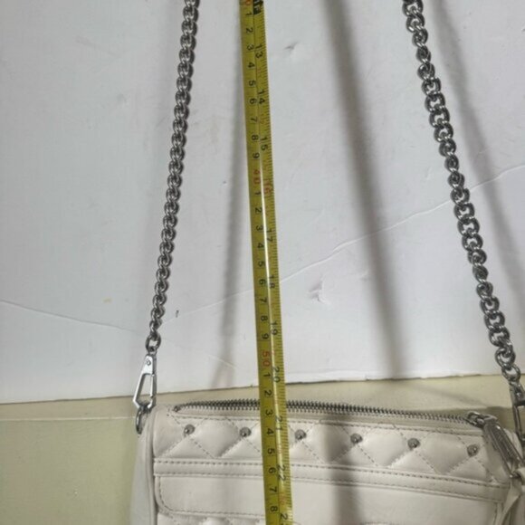 Rebecca Minkoff Studs Mini Mac Leather Crossbody Chain Shoulder Bag Zip Pocket - Picture 13 of 16